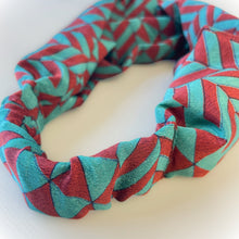 ANUPA Recycled Sari Twist Headband Teal Maroon