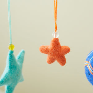 SUDARI Mini Felt Star Hanging Decoration