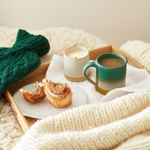 YALU Part Glazed Three Tone Ombre Stoneware Mug