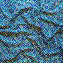 MOHINI Recycled Sari Hair Neck Scarf Square 55cm Blues