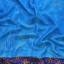 MOHINI Recycled Sari Hair Neck Scarf Square 55cm Blues