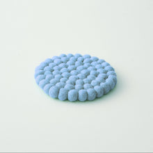 ASIK Handmade Eco Felt Ball Coaster Vase Mat Blueberry