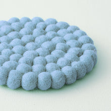 ASIK Handmade Eco Felt Ball Coaster Vase Mat Blueberry