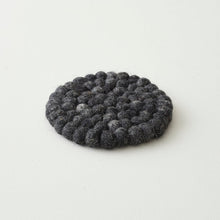 ASIK Handmade Eco Felt Ball Coaster Vase Mat Dark Grey