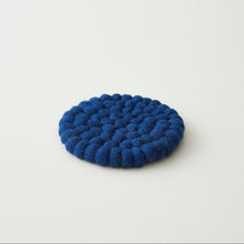 ASIK Handmade Eco Felt Ball Coaster Vase Mat Moody Blue