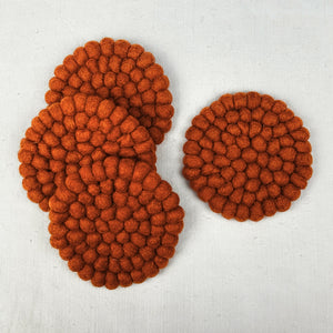 ASIK Handmade Eco Felt Ball Coaster Vase Mat