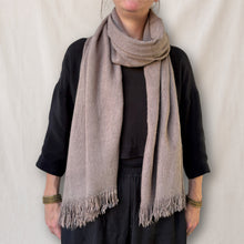 BIBEK Clay Grey Vegan Banana Yarn Scarf