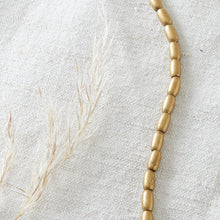 CHANDRA Handmade Minimalist Medium Oval Brass Bead Necklace