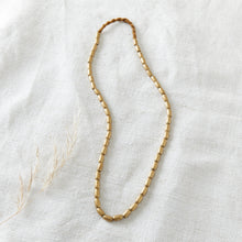CHANDRA Handmade Minimalist Medium Oval Brass Bead Necklace