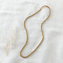 CHANDRA Handmade Minimalist Small Oval Brass Bead Necklace