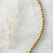 CHANDRA Handmade Minimalist Small Oval Brass Bead Necklace