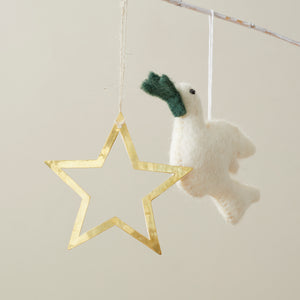 SHAMITA Felt Dove Eco Hanging Christmas Tree Decor