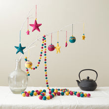 SAPNA Beaded Felt Star Christmas New Baby Decor Mustard Yellow