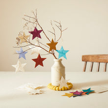DEEPIKA Lokta Paper Star Hanging Decoration 10pc Set Cream