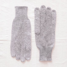 DEV Luxury Soft Fine Knit Merino Mens Gloves Silver Grey