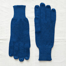 DEV Luxury Soft Fine Knit Merino Mens Gloves Moody Blue
