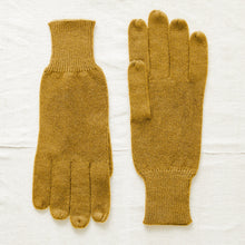 DEV Luxury Soft Fine Knit Merino Mens Gloves Mustard Yellow