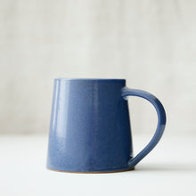DIBAS Handmade Glazed Stoneware Large Conical Mug Cobalt Blue