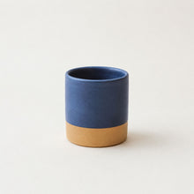 DIGANTA Part Glazed Handleless Mug Toothbrush Holder Ocean Blue