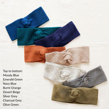 DISHITA Luxury Soft Merino Twist Earwarmer Headband Moody Blue