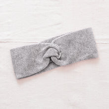 DISHITA Luxury Soft Merino Twist Earwarmer Headband Silver Grey