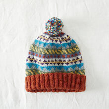 TAVAR Eco Knit Nordic Unisex Bobble Hat Waste Wool Rust Orange