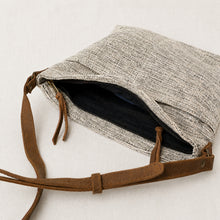 THAILO Woven Cotton Leather Cross Body Bag Purse Monochrome