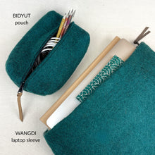 WANGDI Eco Zip Felt Document Pouch Laptop Sleeve