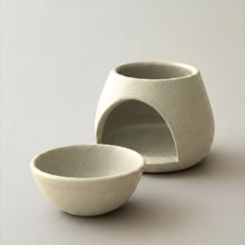SUNU Stoneware Essential Oil Wax Melt Burner Cream Sand