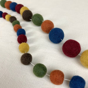 UTSHA Boho Mini Felt Ball Pompom Garland 200cm
