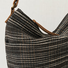 THAILO Woven Cotton Leather Cross Body Bag Purse Neutral Stripe
