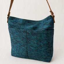 THAILO Woven Cotton Leather Cross Body Bag Purse Ocean Aqua