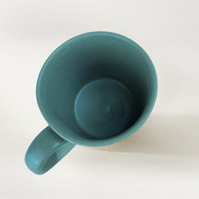 YALU Part Glazed Three Tone Ombre Stoneware Mug Sea Glass Green