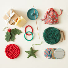 RICA Crochet Wool Circular Spiral Coin Purse Forest Green