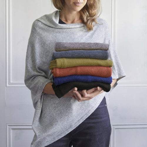 RISI Luxury Soft Fine Knit Merino Cowl Poncho