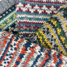 HIRA Fair Isle Knit Wool Lined Neckwarmer Scarf
