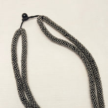 SAKHI Handmade Glass Bead Knot Tube Necklace 55cm