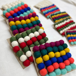 UTSHA Boho Mini Felt Ball Pompom Garland 200cm