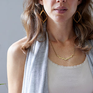 PANGA Handmade Minimalist Brass Clavicle Necklace