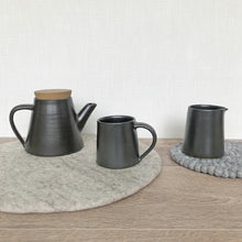 JOSILO Handmade Glazed Stoneware Teapot Dark Brown