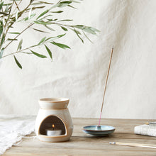 ISLA Stoneware Ceramic Round Incense Stick Holder Ice Wash
