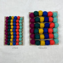 TARULATA & UTSHA Boho Felt Ball Pompom Garlands 200cm Multicolour