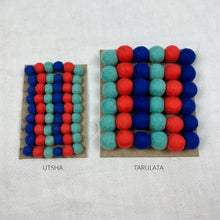 TARULATA & UTSHA Boho Felt Ball Pompom Garlands 200cm Vivid