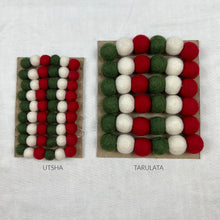 TARULATA & UTSHA Boho Felt Ball Pompom Garlands 200cm Christmas