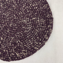 GUNIN Crochet Table Mats & NIMRIT Coasters Banana Allo 4pc Sets Plum Purple