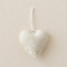 HAIYA Beaded Felt Heart Christmas New Baby Decor Cream