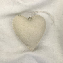 HAIYA Beaded Felt Heart Christmas New Baby Decor Cream