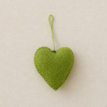 HAIYA Beaded Felt Heart Christmas New Baby Decor Green Tea