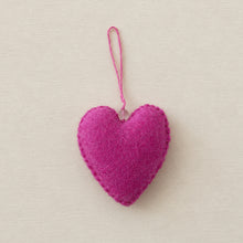 HAIYA Beaded Felt Heart Christmas New Baby Decor Hibiscus Pink