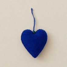 HAIYA Beaded Felt Heart Christmas New Baby Decor Moroccan Blue